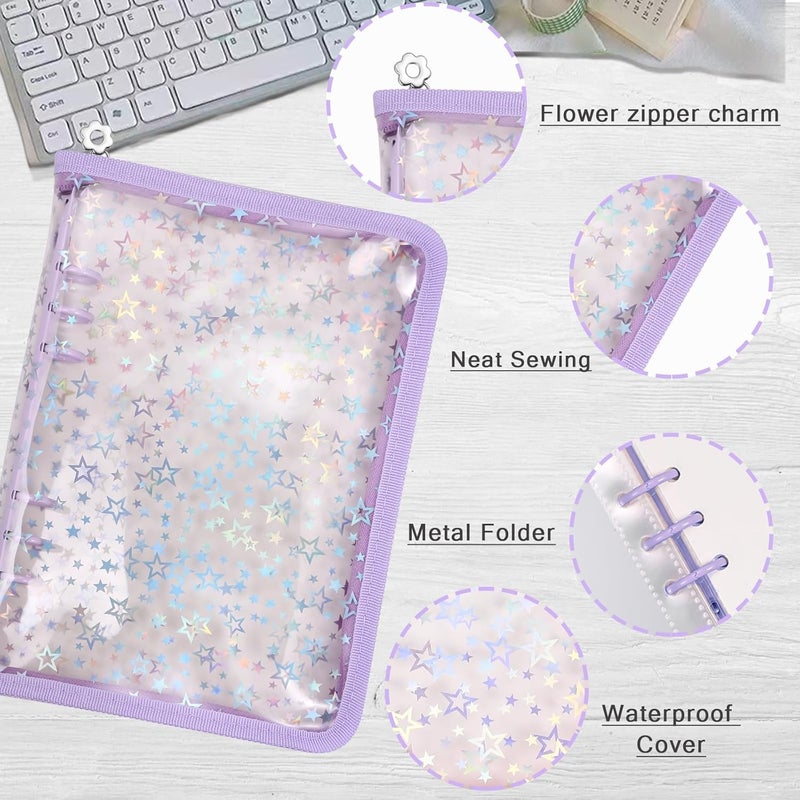 MUDOR 4 in 1 Sticker Storage Organizer, Binder with Storage Sleeves and Release Paper, Reusable Collecting Book Album Holder, A5 Blank Container Organizer - Image 3